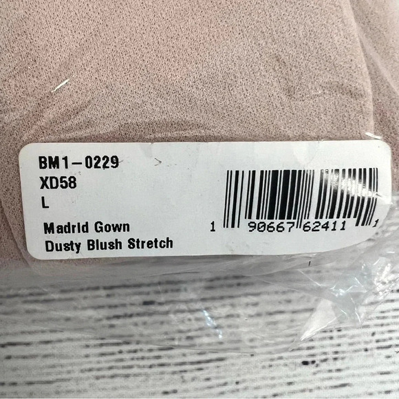 Show Me Your Mumu Madrid Gown Dusty Blush Stretch Bridal Formal Size Large NEW - Picture 7 of 10